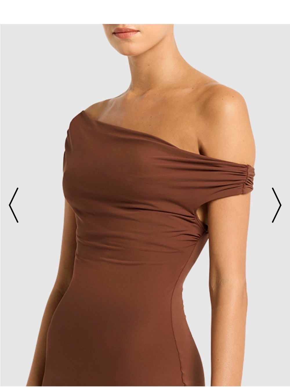 NWT. Bond-eye Seimwear Brand Sleeveless Nixi Mini Dress in Arabica Brown M/L - Picture 3 of 13